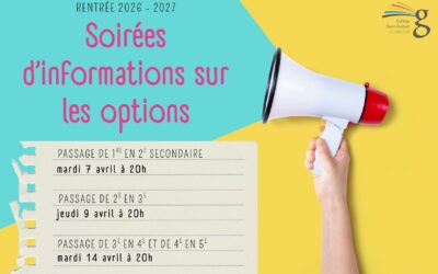 Soirées d&rsquo;informations sur les options | Rentrée 2026 – 2027